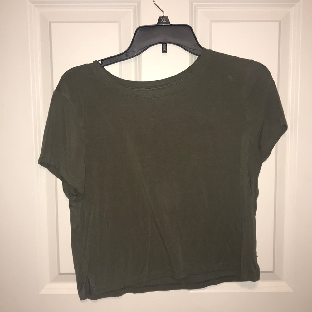 army green shirt
